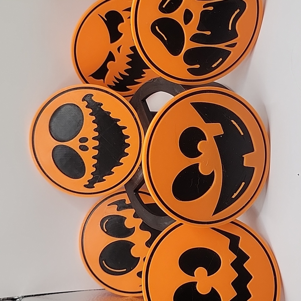 Jack o lantern coasters